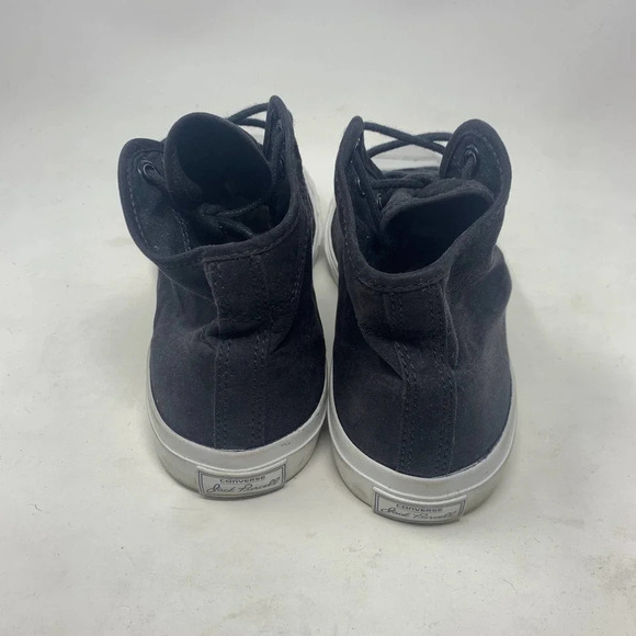 Converse Jack Purcell Canvas High Top‎ Sneakers Black White Size 10.5 - Picture 6 of 12